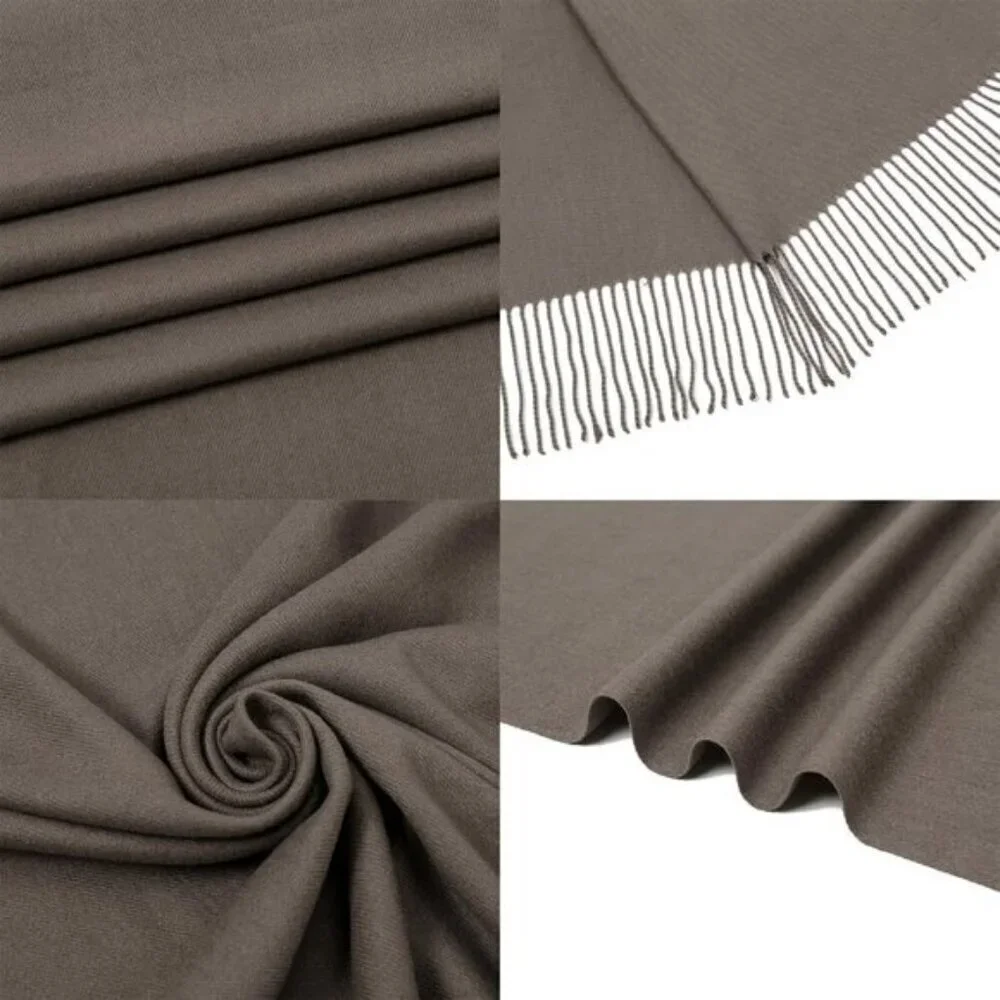⚡Women Gunmetal Pashmina Shawls Evening Dress Bridesmaid Winter Warm Long Scarf